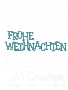 Stanzschablone - Frohe Weihnachten