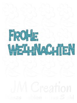 Stanzschablone - Frohe Weihnachten dick