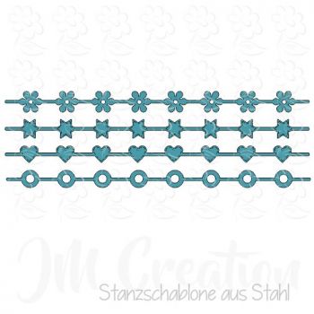 Stanzschablone - Linien mit Muster