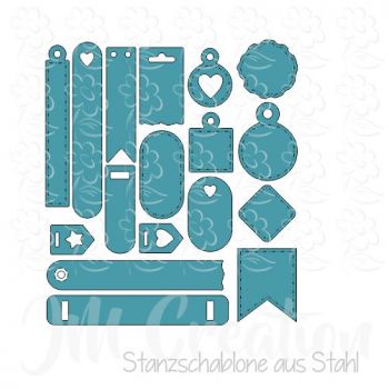 Mini-Tags - Stanzschablone