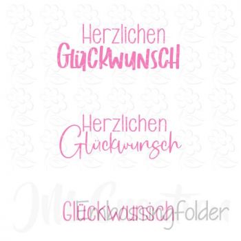 Glückwunsch - Embossingfolder