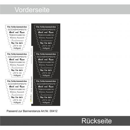 Bannertexte Hüftgold - Designpapier