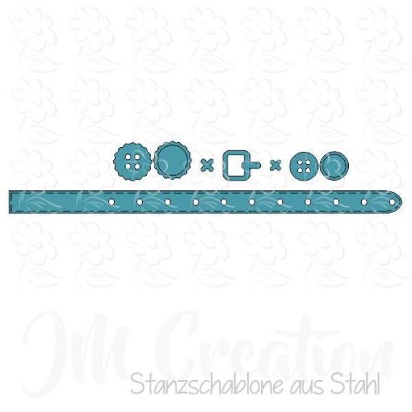 Stanzschablone - Gürtel + Knöpfe