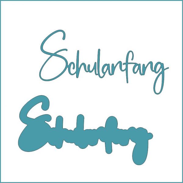 Schulanfang groß - Stanzschablone