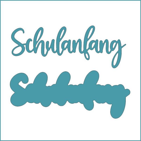 Schulanfang mittel - Stanzschablone