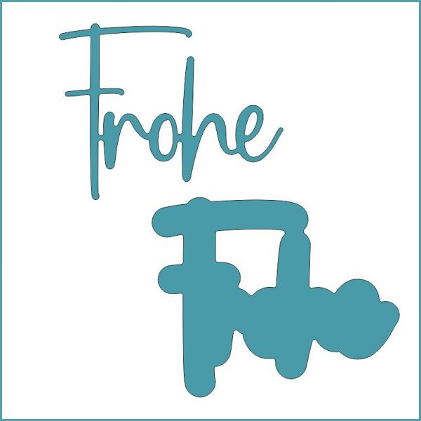 Frohe groß - Stanzschablone