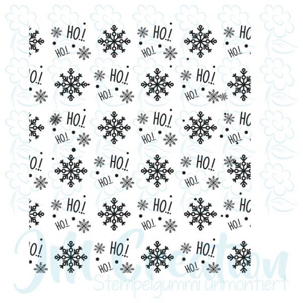 Schneeflocken Hintergrund - Stempelgummi